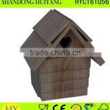 Shabby Chic Cheap Unfinished Wooden Bird House Wholesale thumbnail-1