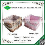 High Quality Square Wicker Basket Decorative Wire Bread Basket thumbnail-1