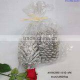 Nature Silver Christmas Pinecones thumbnail-1
