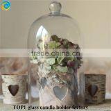 Red Glass Votive Candle Holders Glass Jar With Print Candle Holders