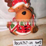 Hot Sale Christmas Reindeer Shape Christmas Ceramic Candle Holder for Supply thumbnail-1