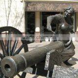 Bronze Foundry High Quality Cannon Bronze Statue for Outdoor Garden thumbnail-3