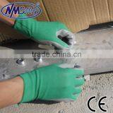 NMSAFETY 13 Gauge Green Nylon Liner Grey Nitrile Work Glove Nitrile Gloves Automotive thumbnail-1