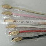Wholesale Leaf Pattern Alloy Buckle Sex Women Lady Thin PU Waist Belt thumbnail-2