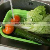 Silicone Large Vegetable Foldable Bowl,green Yellow Fruit Bowl thumbnail-2