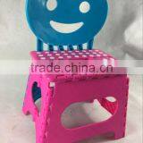 Factory Price Colorful Smile Face Kids Plastic Folding Chair thumbnail-2