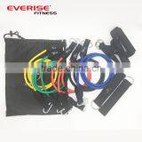 11piece Resistance Band Set With Handles, Ankle Straps, Door Anchor, Carry Bag thumbnail-1