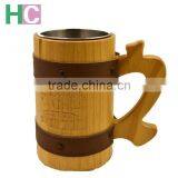 Customized Wooden Beer Cup With Stainless Steel thumbnail-1