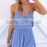 OEM Clothes Factory Summer Sexy Playsuit Woman Fancy Design Wrap Rompers thumbnail-2