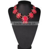 Fashion People Big Water Drop Resin Gems Chunky Coral Necklace thumbnail-1