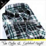 Factory Direct Price New Fashion Style Plaid Flannel Long Sleeve 100% Cotton Shirt for Men thumbnail-4