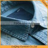 2015 Latest Popular Deep Bule Cowboy Shirts Mens Casual Shirt thumbnail-2