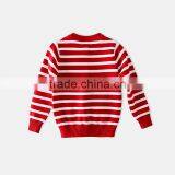 S60600B Girl Stripe Sweaters Cartoon Patch Girls Cardigan Cotton Outerwear thumbnail-5