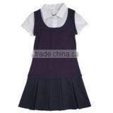 Custom Good Quality Sweet White Shirt and Skirt Girls School Uniform Wholesale thumbnail-1