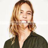 2017 OEM SpringButtoned Cuffs and Elbow-length Sleeves Polo Neck Shirt thumbnail-3