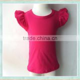 baby clothes wholesale custom t shirt printing pure little girls fultter sleeve real picture polo apparel