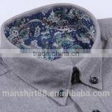 Shirt New Fashion 100% Cotton Business Shirt for Men Button Down Long Sleeve thumbnail-2