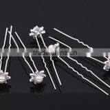 Wholesale 2-7/8" Rhinestone Flower Charm Wedding Hairpins thumbnail-3