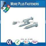 Made in Taiwan stainless steel lag screw wood screw lag screw