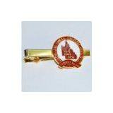 Gold Plated Metal Men's Circle Enamel Seal Tie Bar thumbnail-1