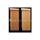 Woven Vertical Bamboo Window Blinds Beige With Aluminum Headrail