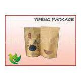 Brown Kraft Paper Bag With Zipper And Window For Food Packaging