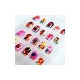 Cute French Tip Brand Nail Art Barbie Doll Colorful Fake Nails For Kids thumbnail-1