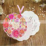 Novel Design Flower Decoration Hollow Wedding Invitation Card thumbnail-4