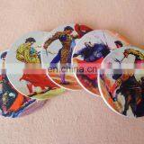 Custom Round Ceramic Coaster With Cork Back thumbnail-6