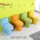 Small size ceramic one piece colorful children toilet wc