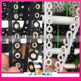 Latest Design Gold Metal Grommet Eyelet Black Polyester Lace Trimming for Garment and Shoe thumbnail-4