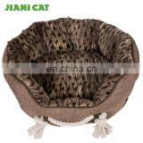 Best Selling pv Plush Fabric Carrying Boat Pet Dog Bed With Handle thumbnail-2