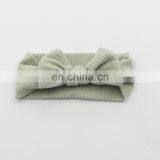 Organic Cotton Bow Knot Knitted Ribbed Baby Headband For Babies thumbnail-5
