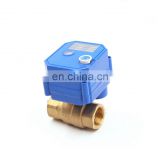 CWX-25S mini electric actuator motor water ball valve 5V 12V 24V 110V 220V motorized valve for fan coil unit