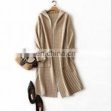 Новая женская модная теплая кардиган-коат из узора cashmere с капюшоном thumbnail-1