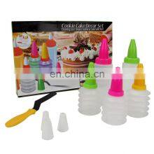 BPA Free Cake Cookie Cupcake Squeeze Icing Tool With Nozzle Dessert Bottle DIY Baking Decorating Making Tools