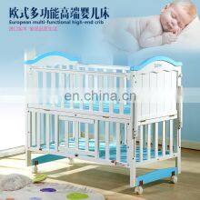 New Type Full Size Luxury Baby Crib Solid Wood Pine Twin Cot Bed for Newborn Baby thumbnail-2