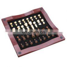 High Quality Outdoor Wooden and Leather Board Handmade Cheap Magnetic Chess Set thumbnail-4