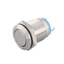 ip65 12mm metal flat head 6v one normally open momentary switch push button for Alarm system