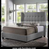 BE-074 Furniture Guestroom Room Fabric Queen Bed thumbnail-1