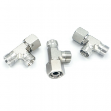 304 Stainless Steel Tee Fitting With Loose Nut, Ferrule-Type Hydraulic Tube Adapter, Yonghua Eaton Standard (CC, CD) thumbnail-3