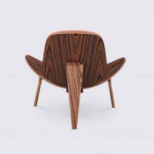 Design Tripod Armchair in Cognac Full Grain Leather and Rosewood – Carl thumbnail-4