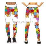 (OEM/ODM Factory)Ladies Leggings Full Length Leggings Gym Yoga Pants Sublimation Leggings Pants thumbnail-2