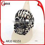 Rocker Stainless Steel Jewelry Punk Skull Rings for Men thumbnail-1