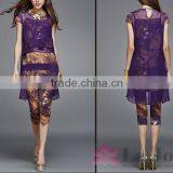 2016 Summer Fashion Ladies Leopard False Two-piece Sexy Short Sleeves T-shirt 138 thumbnail-2