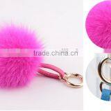 Multi Colors Women Girls Keychain Bag Phone Carkey Ornaments Fox Fur Pom Pom Keyring Quality Choice thumbnail-4