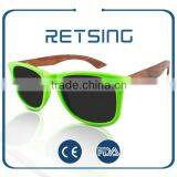 Yellow Revo Color Handmade Custom Wood Sunglasses thumbnail-4