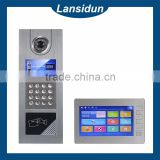 2016 Lansidun building intercom touch screen tcp ip video door phone