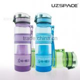 high grade plastic bottle water OEM 550ml travel plastic tea infuser