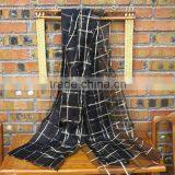 Black Italian Silk Scarf 100%silk Scarf Personalized thumbnail-1